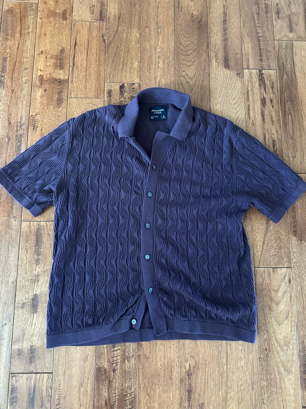 Abercrombie & Fitch Purple Short-Sleeve Cardigan